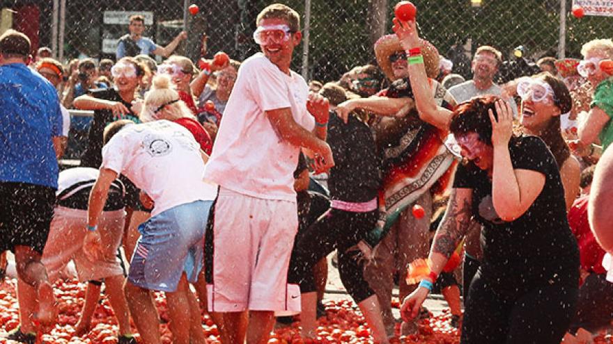 Here's what you can expect to see at the Milwaukee Tomato Romp. It's not pretty, but it's way fun
